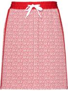 Miu Miu Monogram Jersey Skirt - Pink