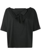 Balossa White Shirt - Short-sleeved Top - Women - Cotton/spandex/elastane/polyimide - 42, Black, Cotton/spandex/elastane/polyimide