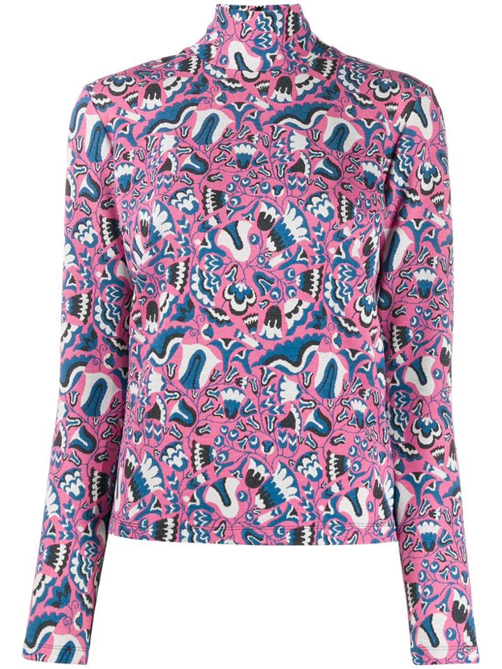 La Doublej Turtleneck Long Sleeve Top - Pink