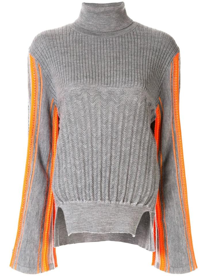 Mame Kurogouchi Contrast Side Panel Jumper - Grey