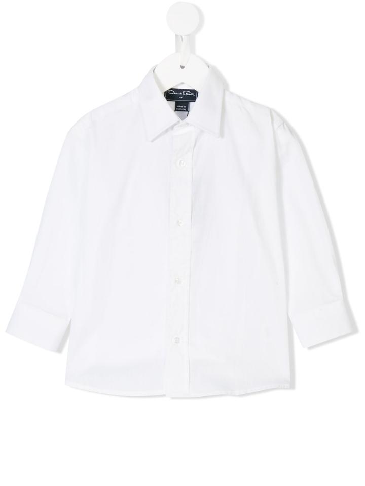 Oscar De La Renta Kids Long Sleeve Shirt - White