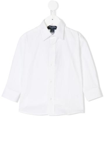 Oscar De La Renta Kids Long Sleeve Shirt - White