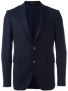 Dinner Two Button Blazer, Men's, Size: 48, Blue, Cupro/virgin Wool