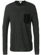 James Perse Contrast Pocket Shirt - Grey