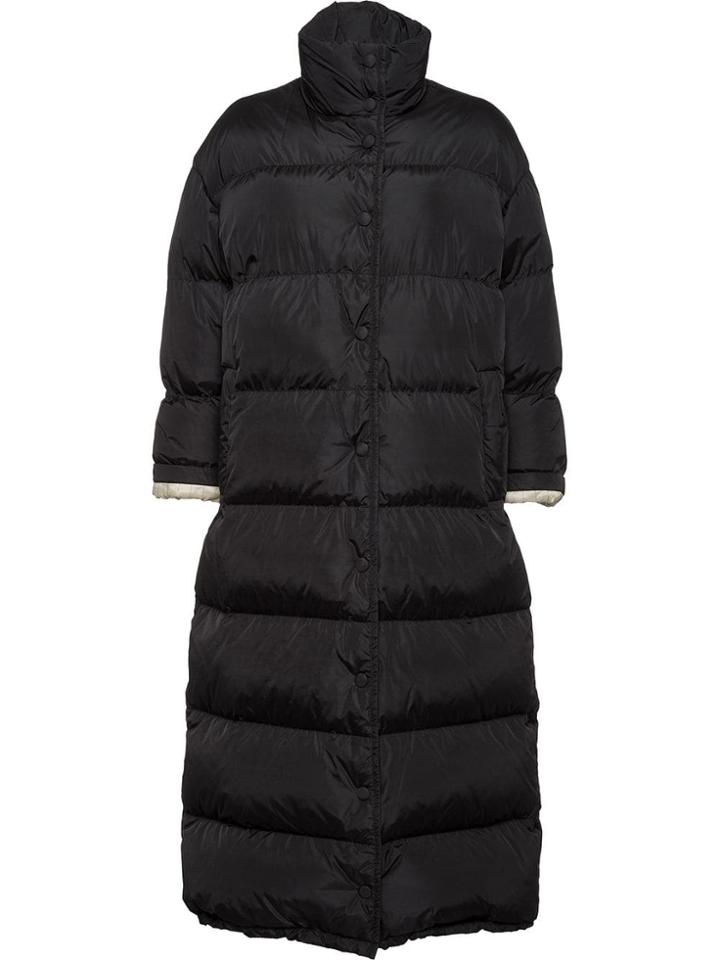 Prada Feather Nylon Puffer Coat - Black