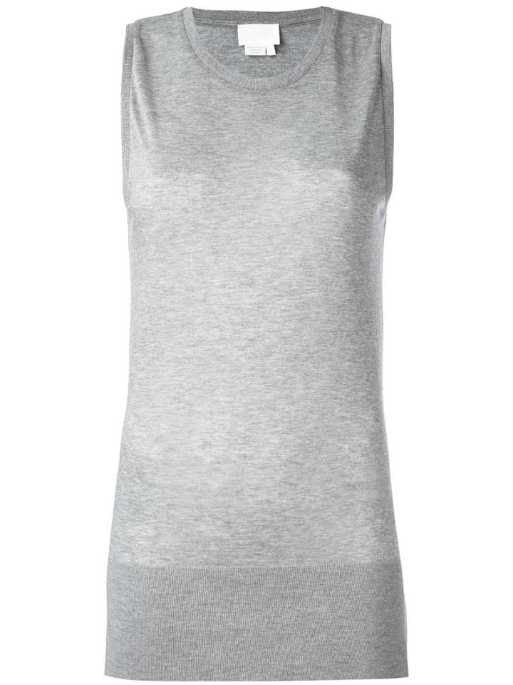 Dkny High Low Hem Tank Top, Women's, Size: Xs, Grey, Cotton/lyocell