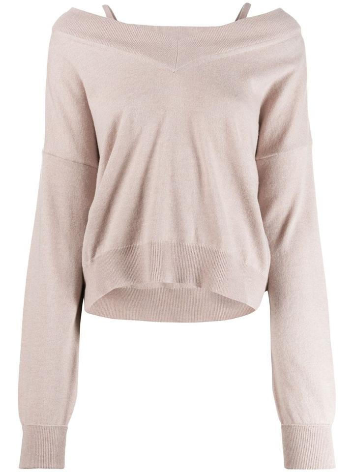 Maison Margiela Off-shoulder Jumper - Neutrals