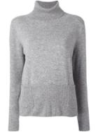 Philo-sofie Turtleneck Ribbed Sweater, Women's, Size: 36, Grey, Cashmere/wool