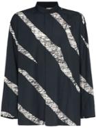 Issey Miyake Zebra Stripe Shirt - Blue