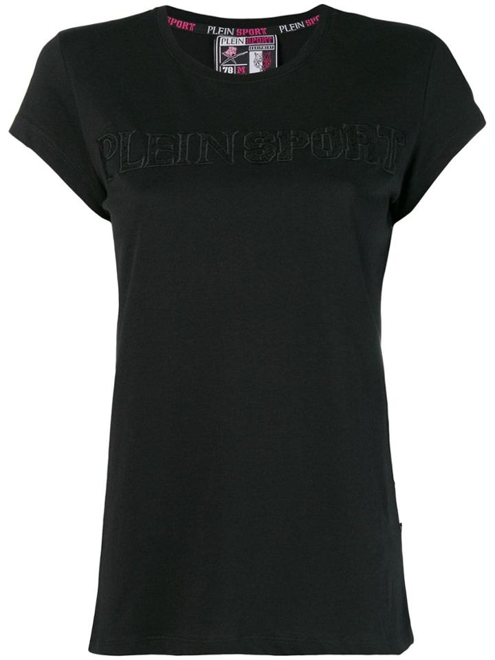 Plein Sport Cotton Embroidered T-shirt - Black