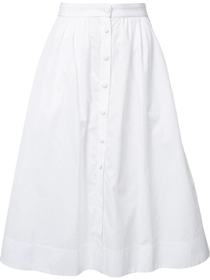 Piamita Button Up Skirt, Women's, Size: Xs, White, Cotton