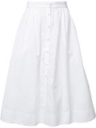 Piamita Button Up Skirt, Women's, Size: Xs, White, Cotton