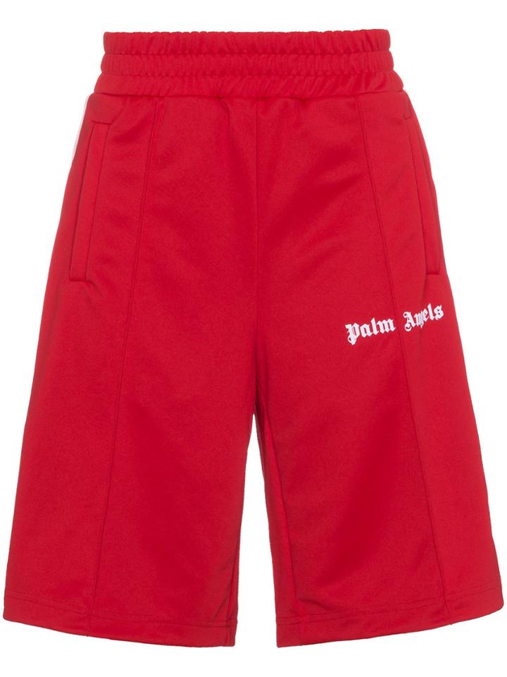 Palm Angels Red Logo Track Shorts