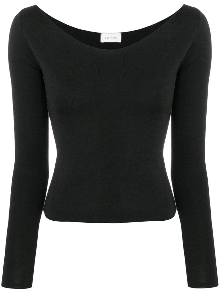 Lemaire Off-shoulder Top - Black