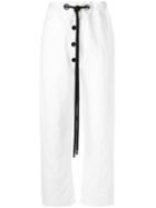 Marni Drawstring Trousers, Women's, Size: 42, White, Cotton/linen/flax