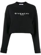 Givenchy Cropped Logo Sweatshirt - Black