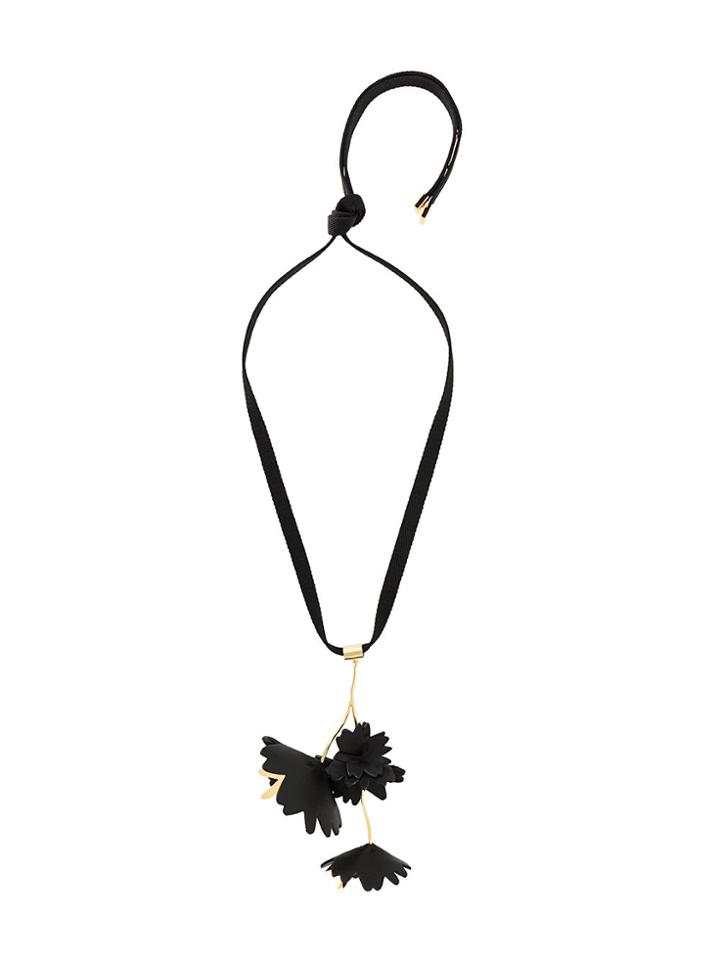 Marni Patch Drop Necklace - Black