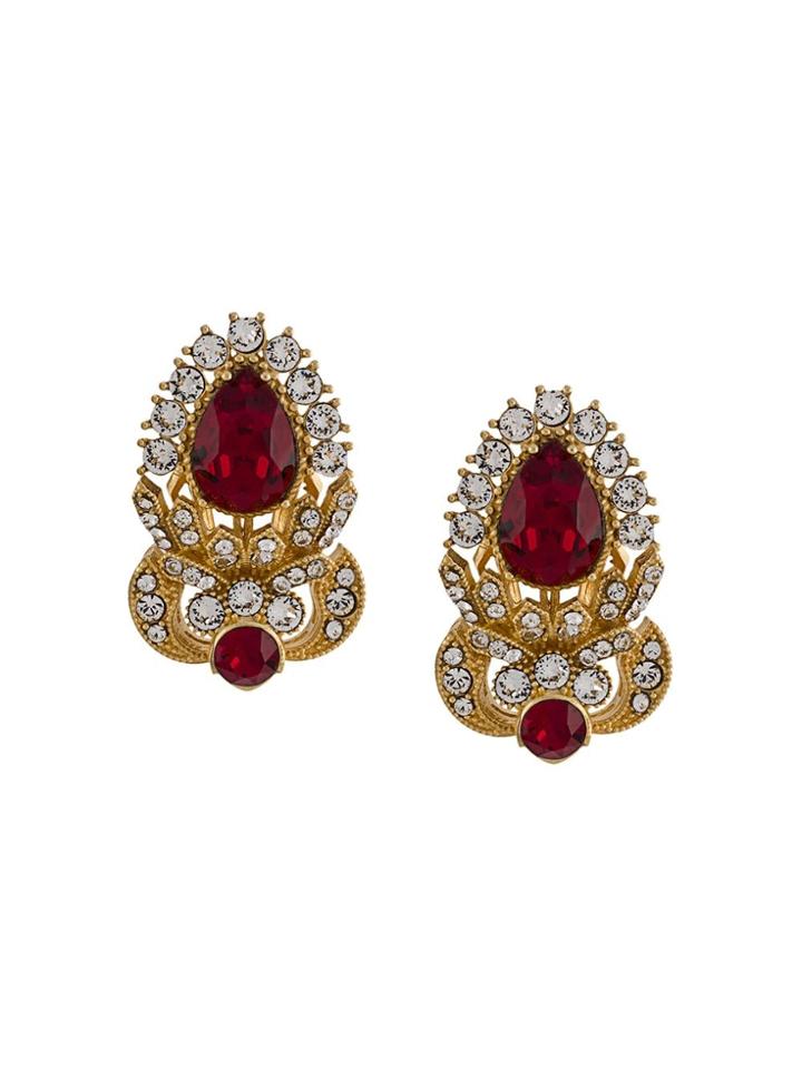 Dolce & Gabbana Faux-gem Embellished Earrings - Gold