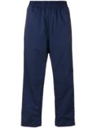 Mm6 Maison Margiela Cropped Straight-leg Trousers - Blue