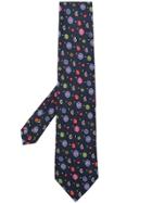 Etro Micro-paisley Embroidered Tie - Blue