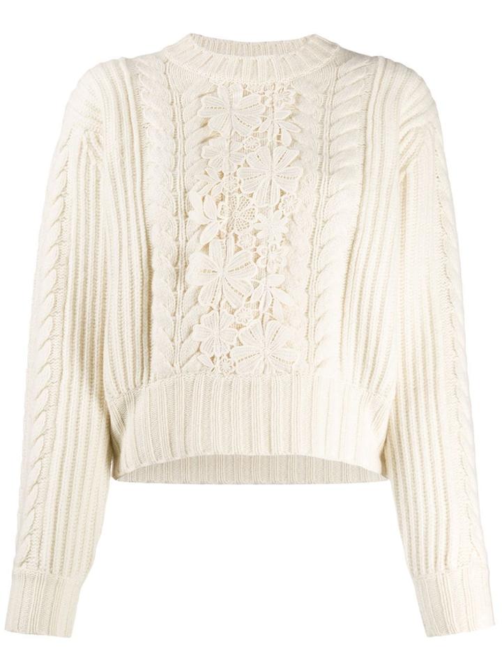 See By Chloé Cable Knit Jumper - Neutrals