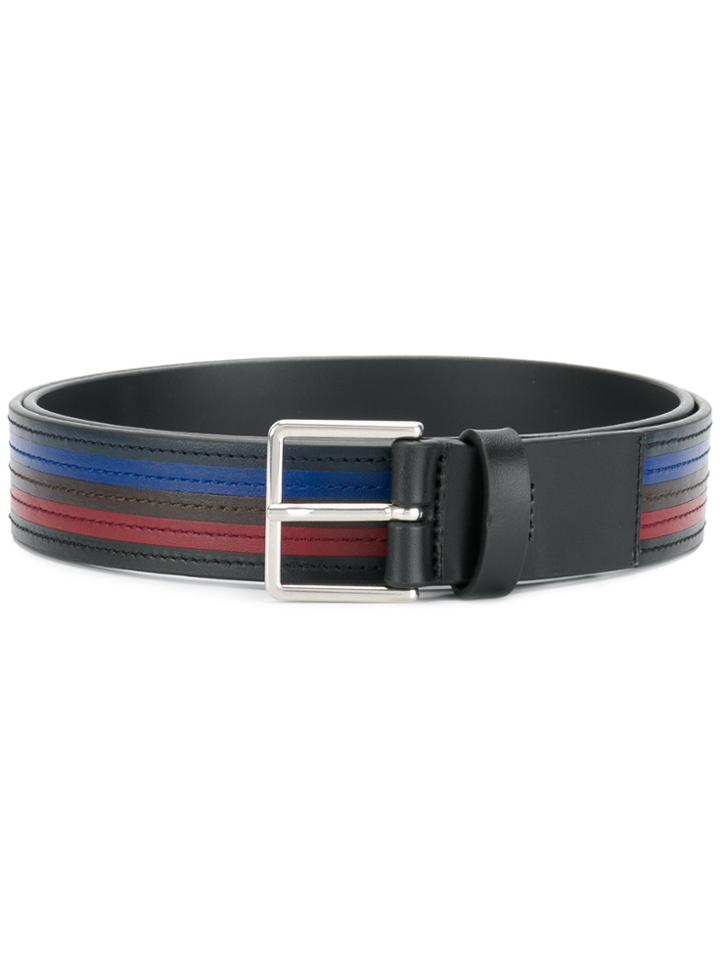 Paul Smith Stripe Detail Belt - Black