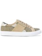 Armani Jeans Panelled Sneakers - Metallic