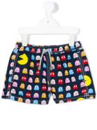 Mc2 Saint Barth Kids - Hungry Pac-man Shorts - Kids - Polyamide/polyester/spandex/elastane - 4 Yrs, Blue