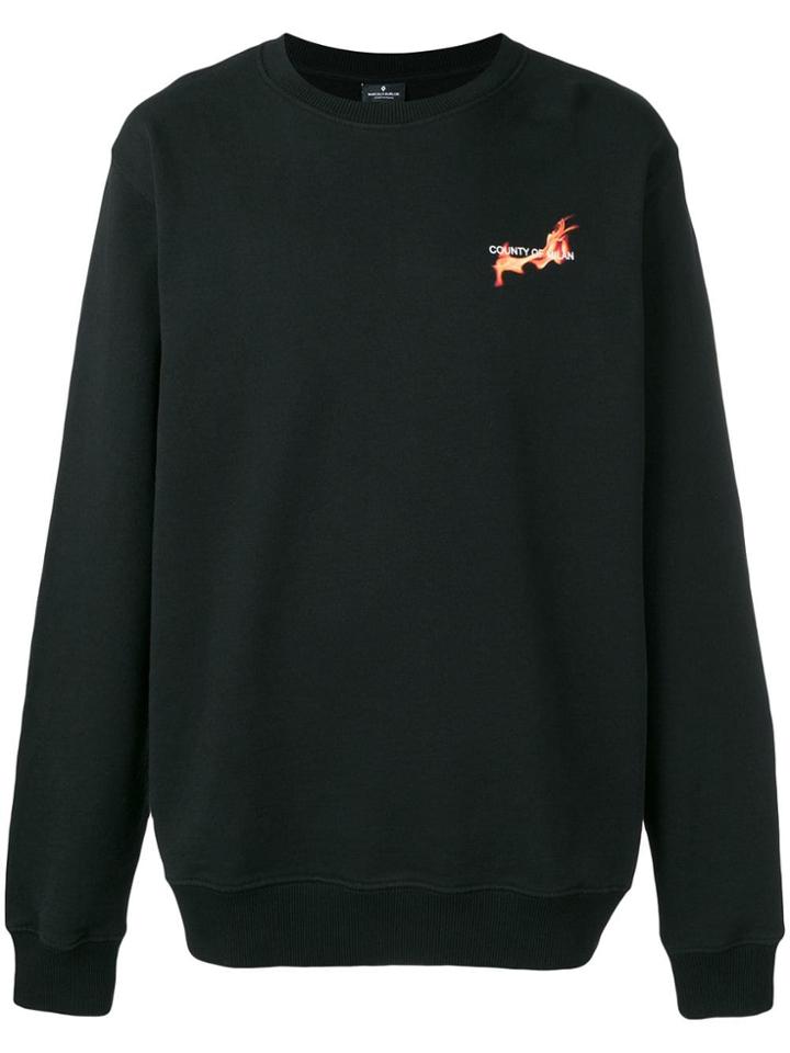 Marcelo Burlon County Of Milan Fireball Print Sweatshirt - Black