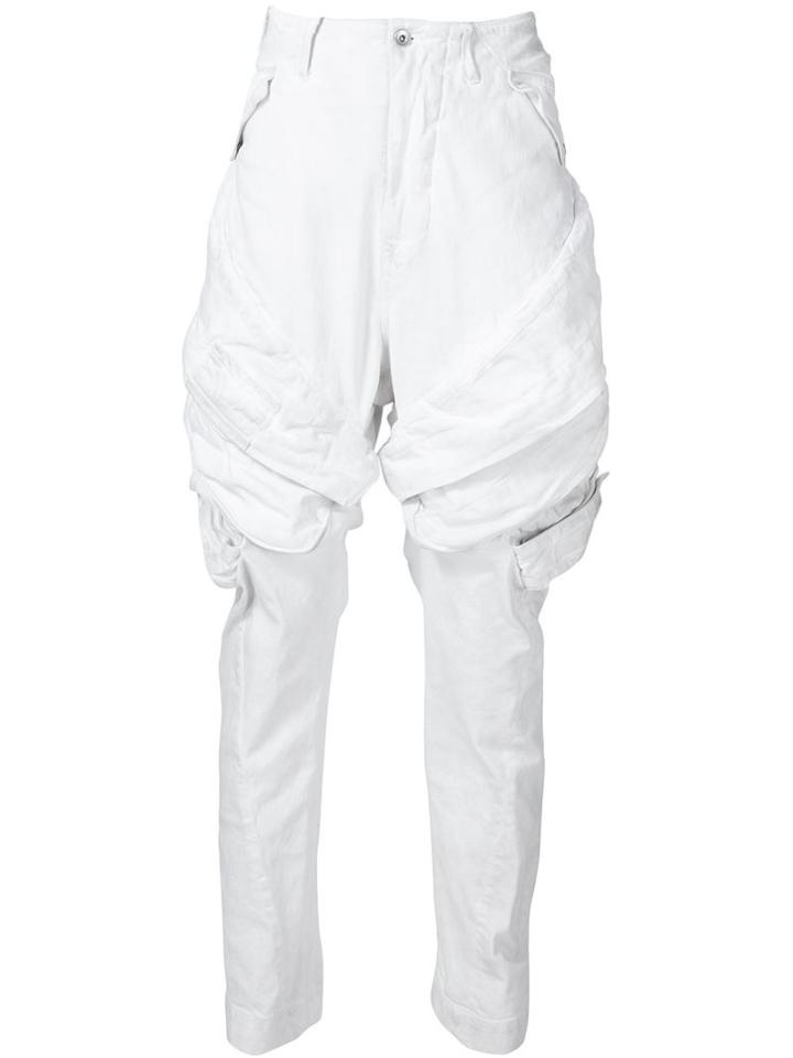 Julius Cargo Trousers, Men's, Size: 3, White, Cotton/polyurethane