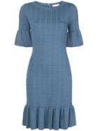 Michael Kors Collection Fitted Shortsleeved Dress - Blue