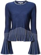 Jonathan Simkhai Contrast Long-sleeve Sweater - Blue