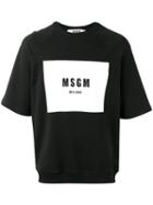 Msgm Logo Printed T-shirt, Men's, Size: Medium, Black, Cotton