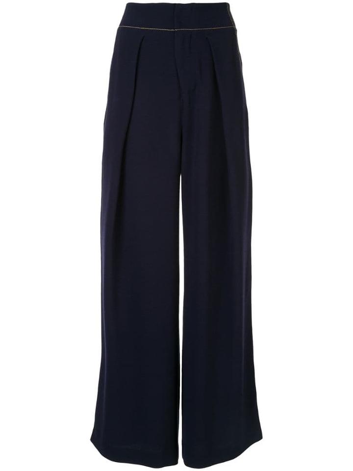Comme Moi Classic Flared Trousers - Blue