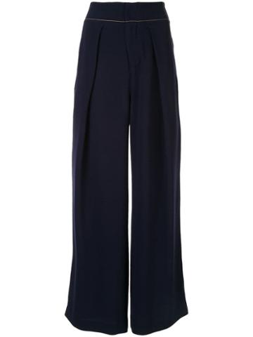 Comme Moi Classic Flared Trousers - Blue