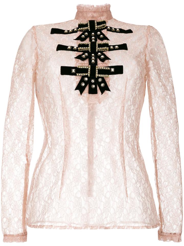 Philosophy Di Lorenzo Serafini Lace Blouse - Pink & Purple