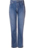 Serge De Blue Two-tone Straight Leg Jeans, Women's, Size: 36, Cotton