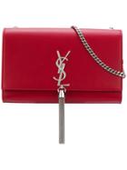 Saint Laurent Red Kate Monogram Leather Shoulder Bag