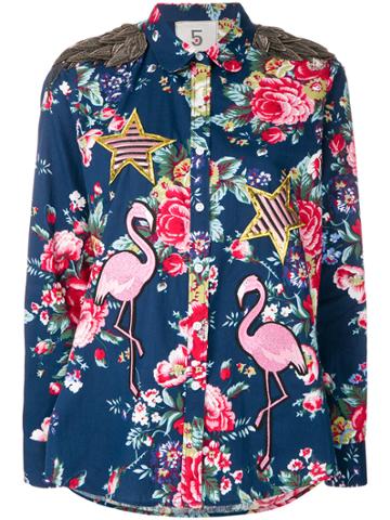 5 Progress Flamingo Shirt - Blue