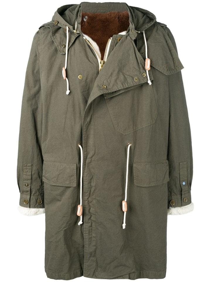 08sircus Zipped Up Rain Coat - Green