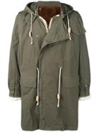 08sircus Zipped Up Rain Coat - Green