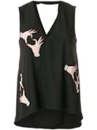 Philipp Plein Hand Appliquéd Tank Top - Black