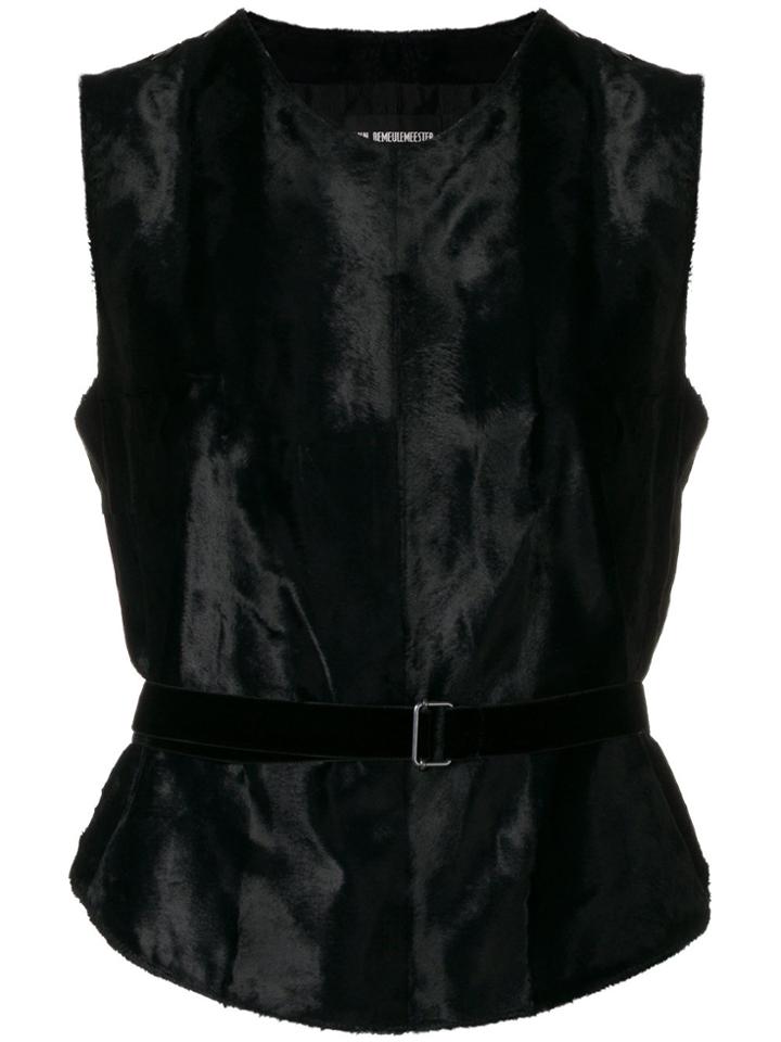 Ann Demeulemeester Belted Vest Top - Black