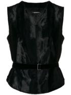 Ann Demeulemeester Belted Vest Top - Black
