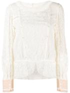 Tsumori Chisato Embroidered Long-sleeved Blouse - Neutrals