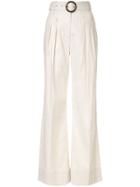 Rebecca Vallance Taylor Belted Flared Trousers - White