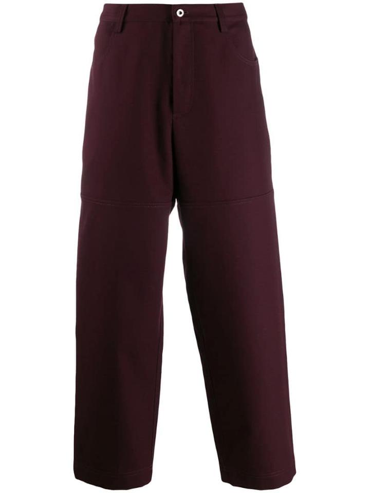 Qasimi Tarf Oversized Trousers - Red