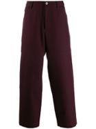 Qasimi Tarf Oversized Trousers - Red