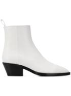 Jil Sander Pointed Ankle Boots - White