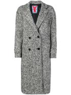 Adaptation Double Breasted Tweed Coat - Black